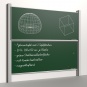 Pylonentafel, 300x120 cm, 2-flächig, höhenverstellbar, Stahlemaille grün 